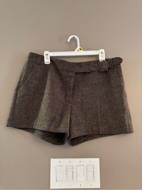 NEW NWT - H&M Brown Wool Blend Belted Dressed Shorts